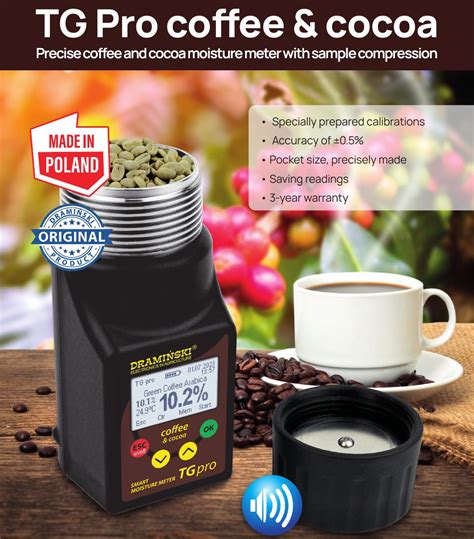 draminski moisture meter for coffee beans|TG pro Coffee Moisture Measurement – TwistGrain Coffee.